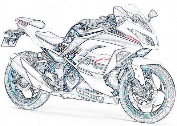 Ninja 250 SE ABS Sketch