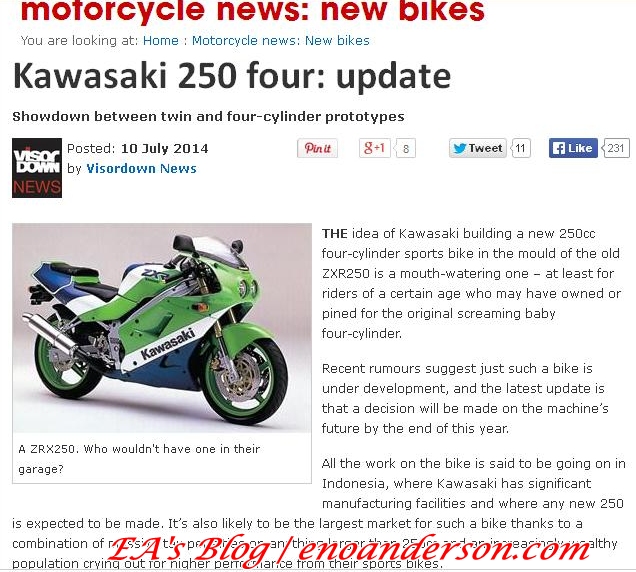 Ninja Update Visordown