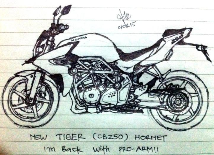 Honda Tiger Sketsa