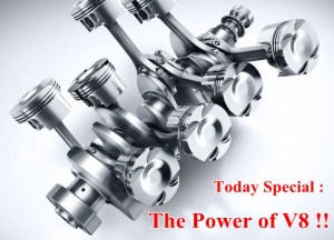 Motor Bermesin V8 8 Silinder