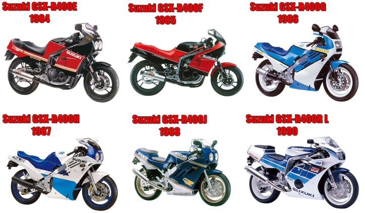 Suzuki GSXR-400 Generations