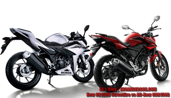 New CB150R Streetfire vs All-New CBR150R (K45G) New CB150R Streetfire vs All-New CBR150R (K45G)